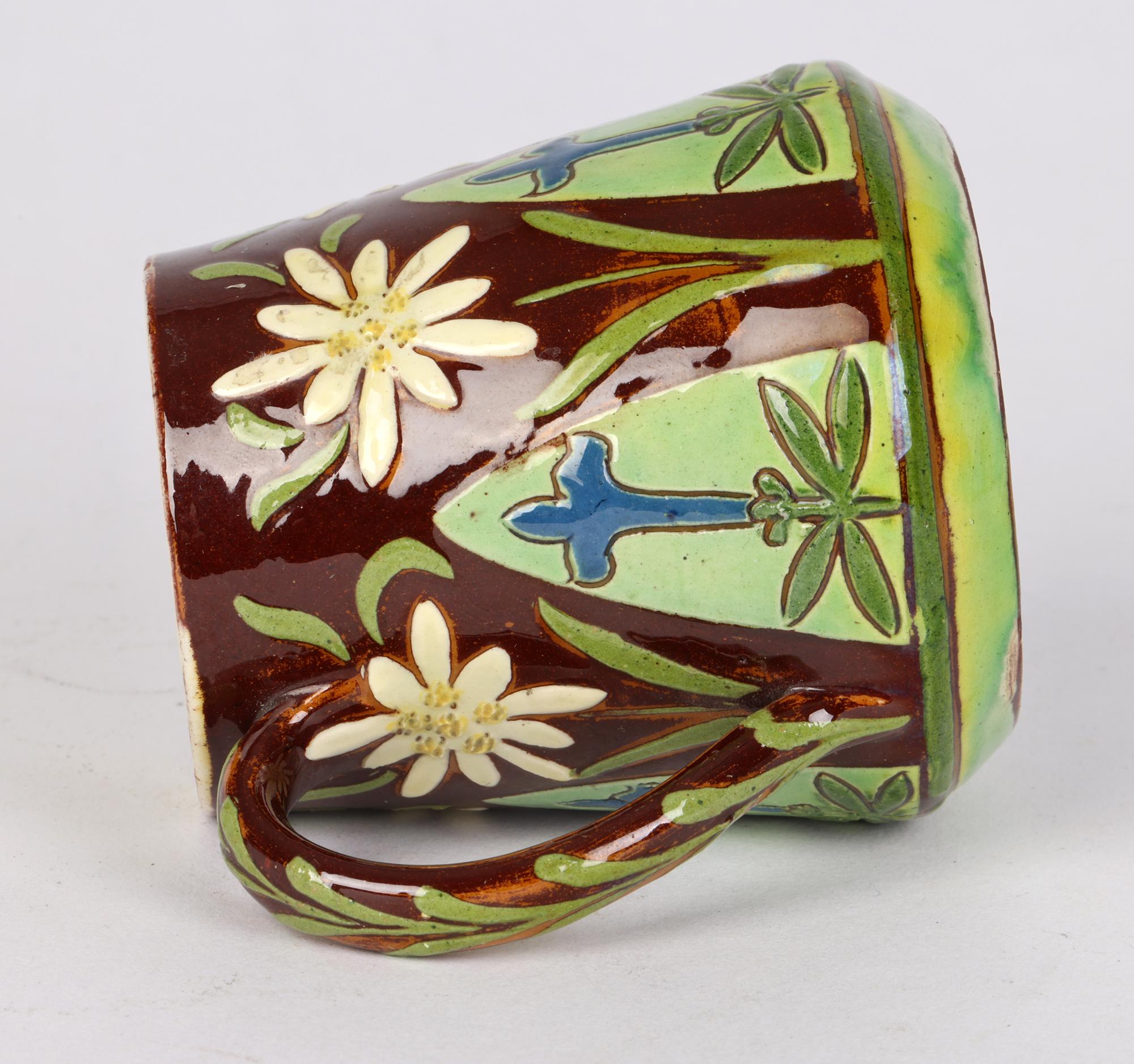 Swiss Freres Geneve Floral Art Pottery Cream Jug    2