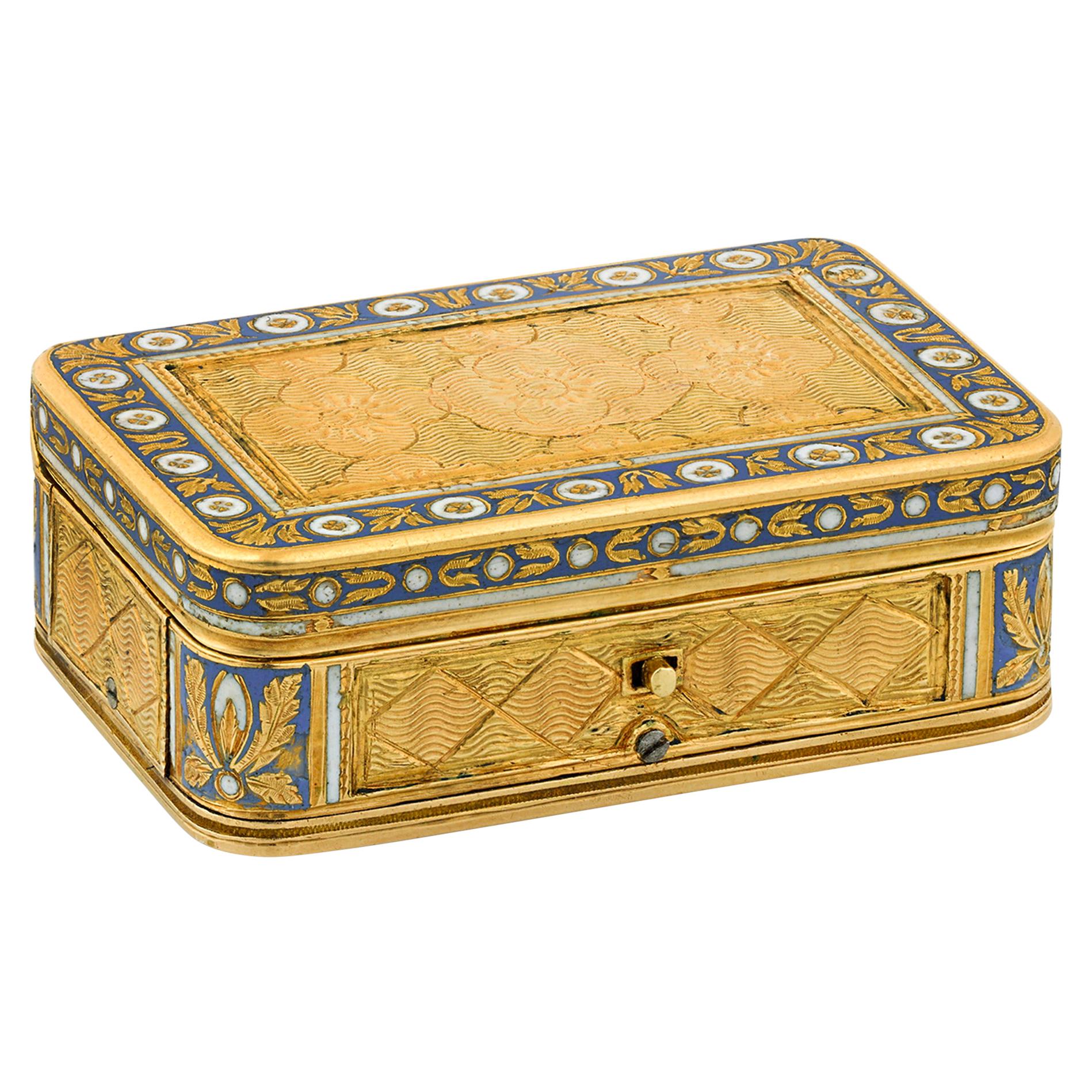 Silver-Gilt Musical Snuff Box by François Nicole