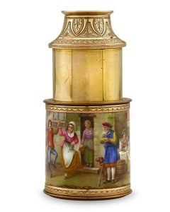 Swiss Gold and Enamel Telescope
