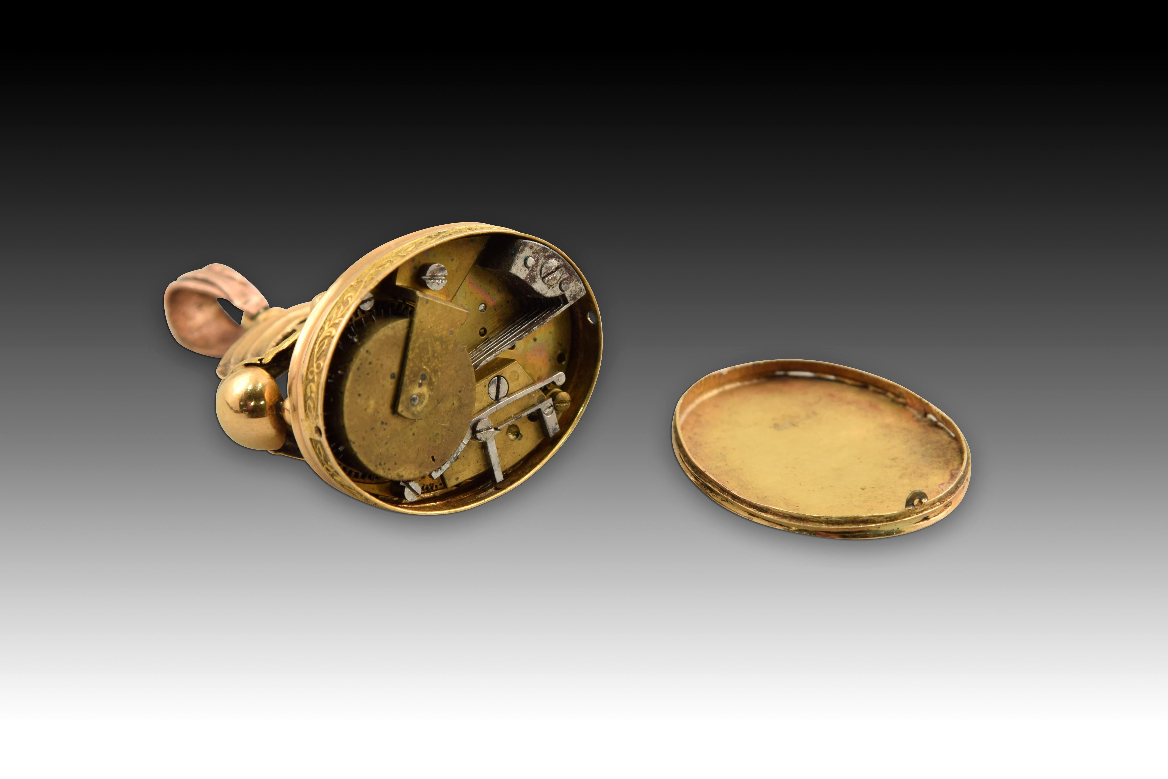 Autre Sceau musical suisse à bouton en or, vers 1820 en vente