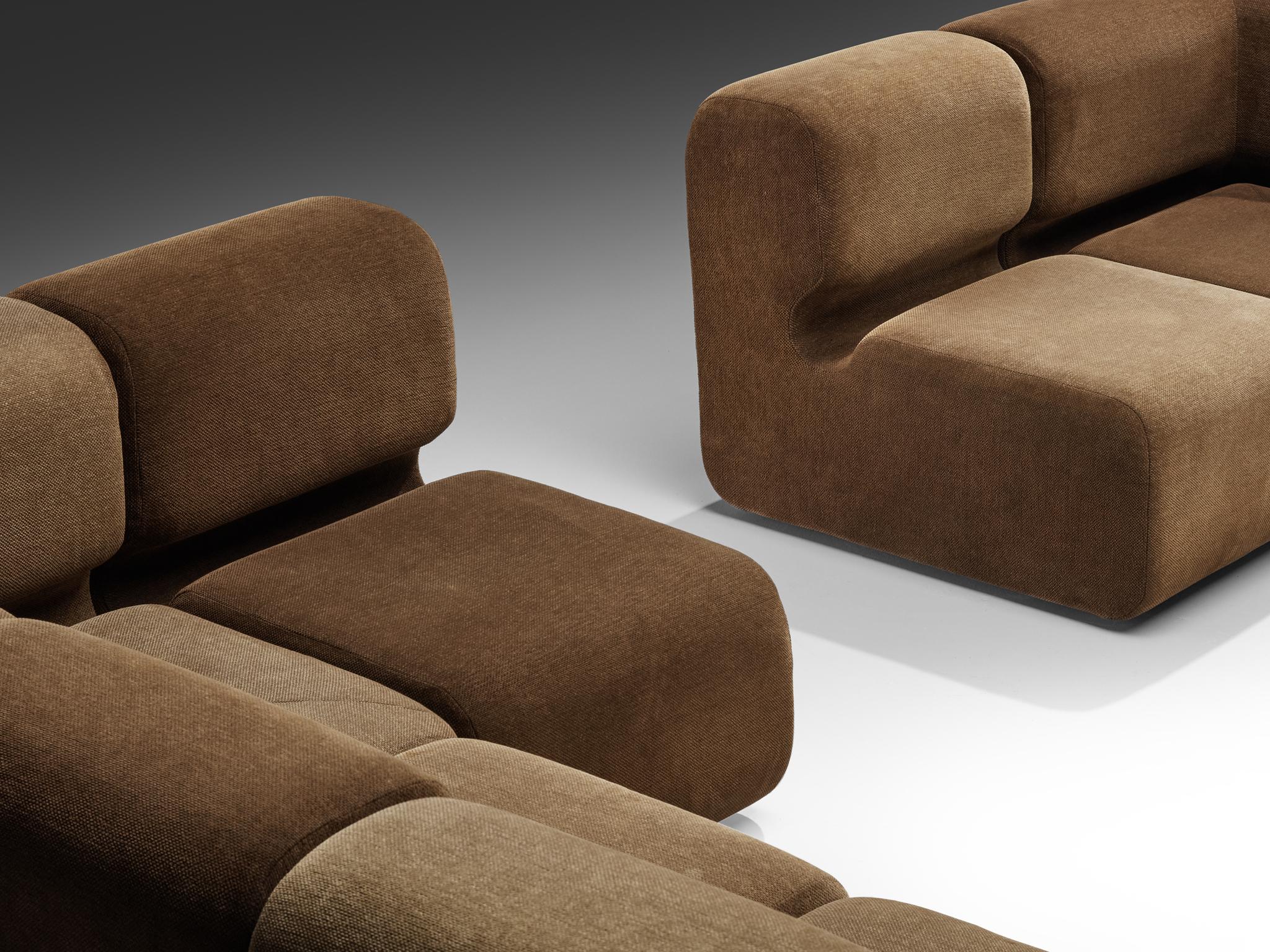 Sofá Modular Swiss Grand en Tela Marrón en venta 4