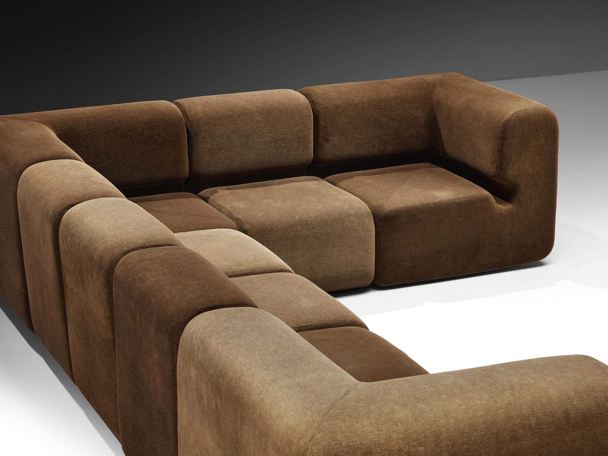 Sofá Modular Swiss Grand en Tela Marrón en venta 6