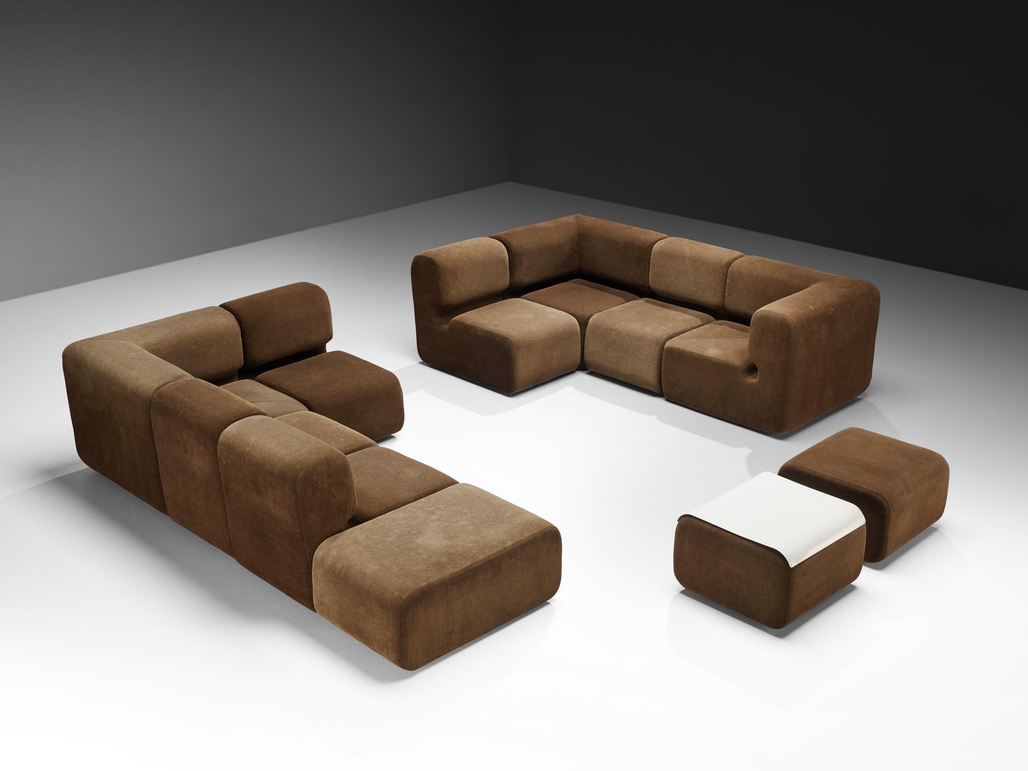Sofá Modular Swiss Grand en Tela Marrón en venta 1