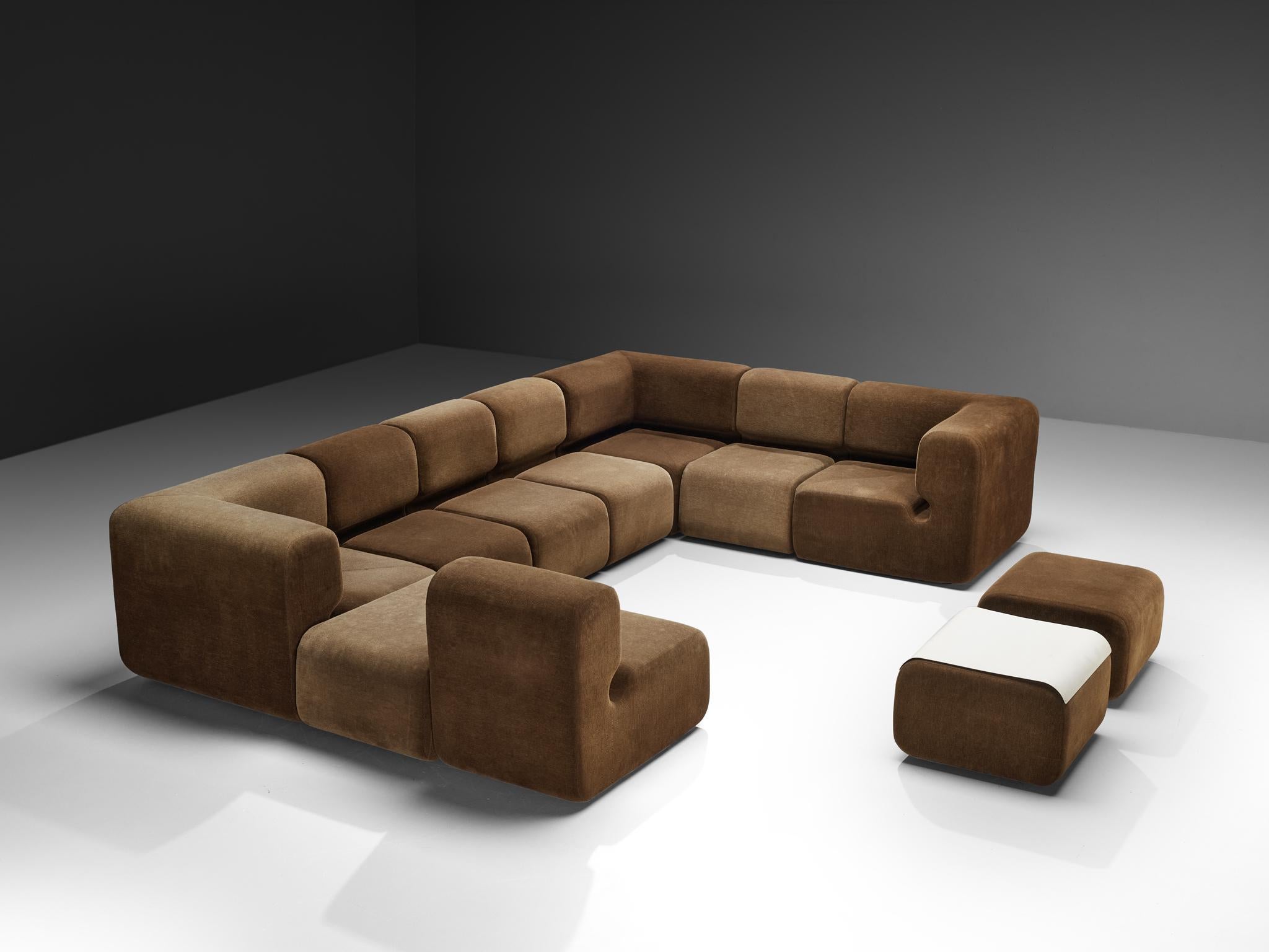 Sofá Modular Swiss Grand en Tela Marrón en venta 2