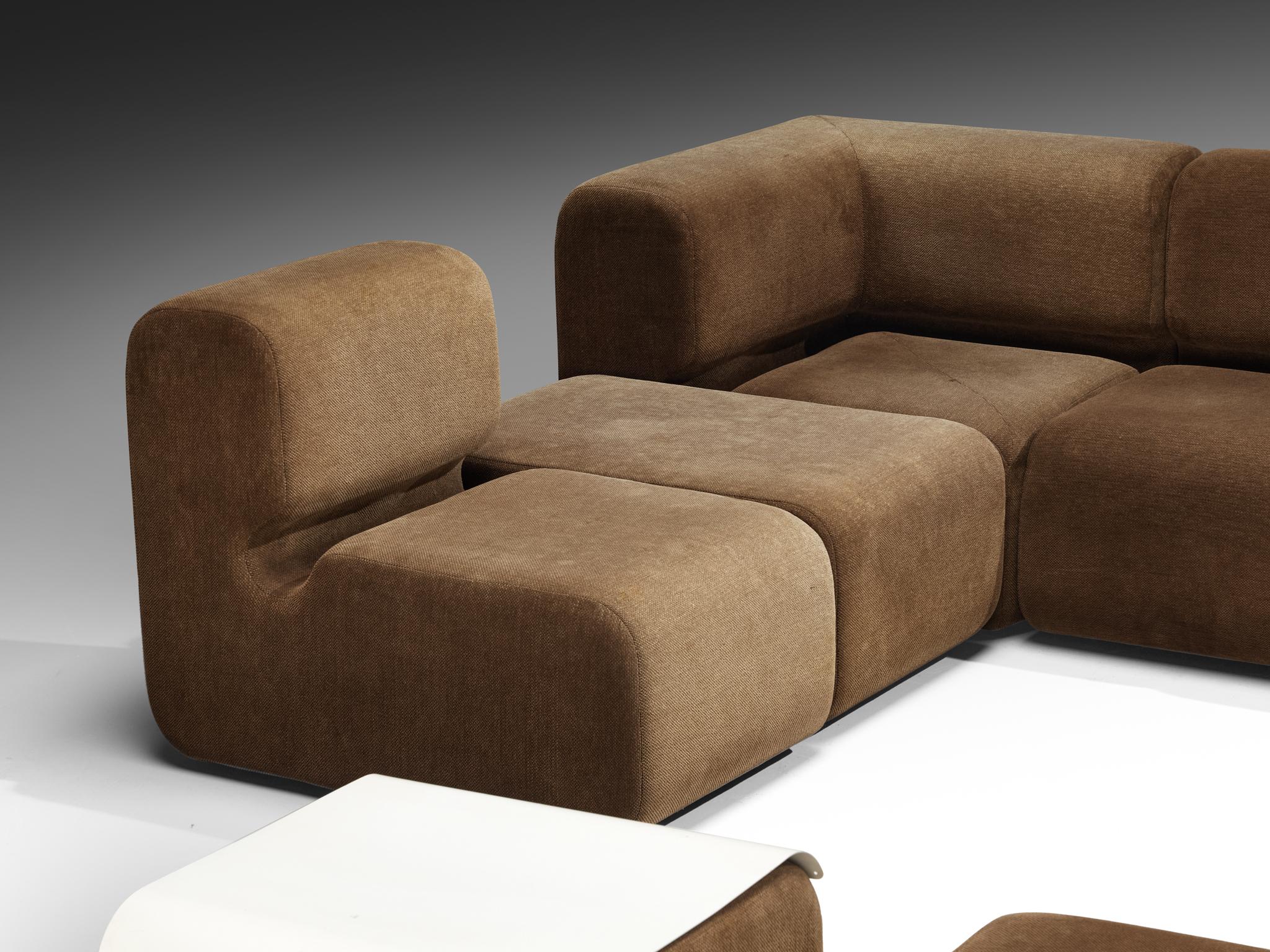 Sofá Modular Swiss Grand en Tela Marrón en venta 3