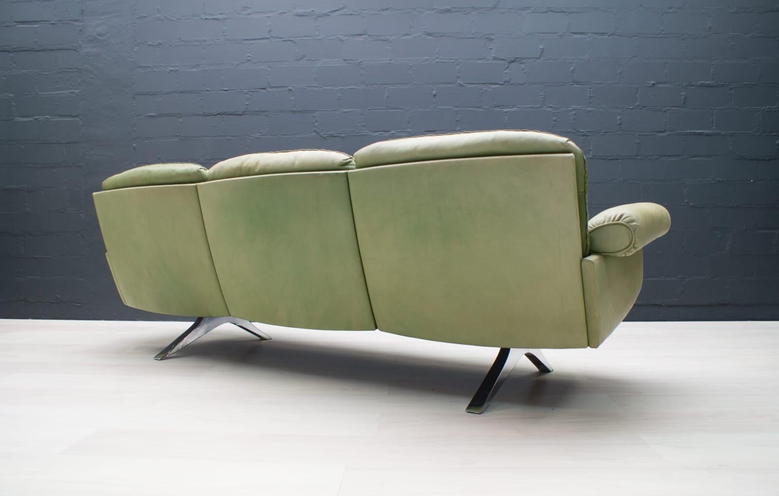 Mid-20th Century Swiss Green 3-Seat Model DS31 Sofa from De Sede, 1960s