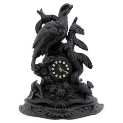 Swiss Hand-Carved Black Forest Game Clock