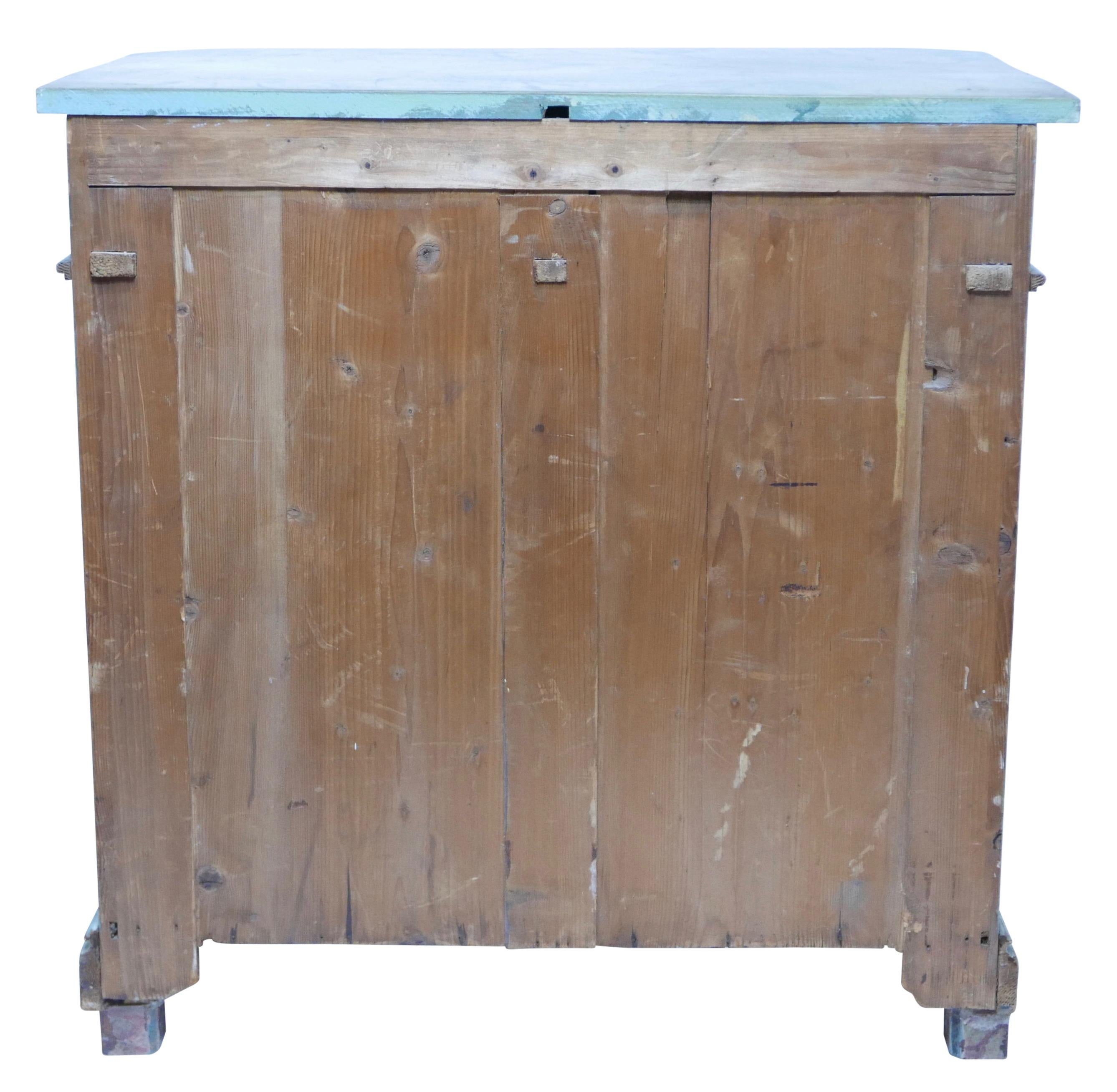 Hand Painted and Faux Marble Buffet Cabinet, Swiss or Swedish circa 1830 5