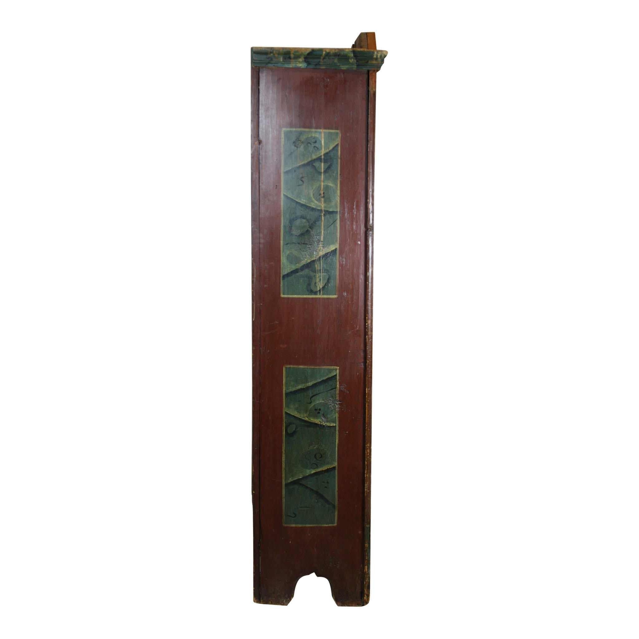 Swiss Hand-Painted Pine Armoire/Wardrobe, circa 1811 In Good Condition In Evergreen, CO