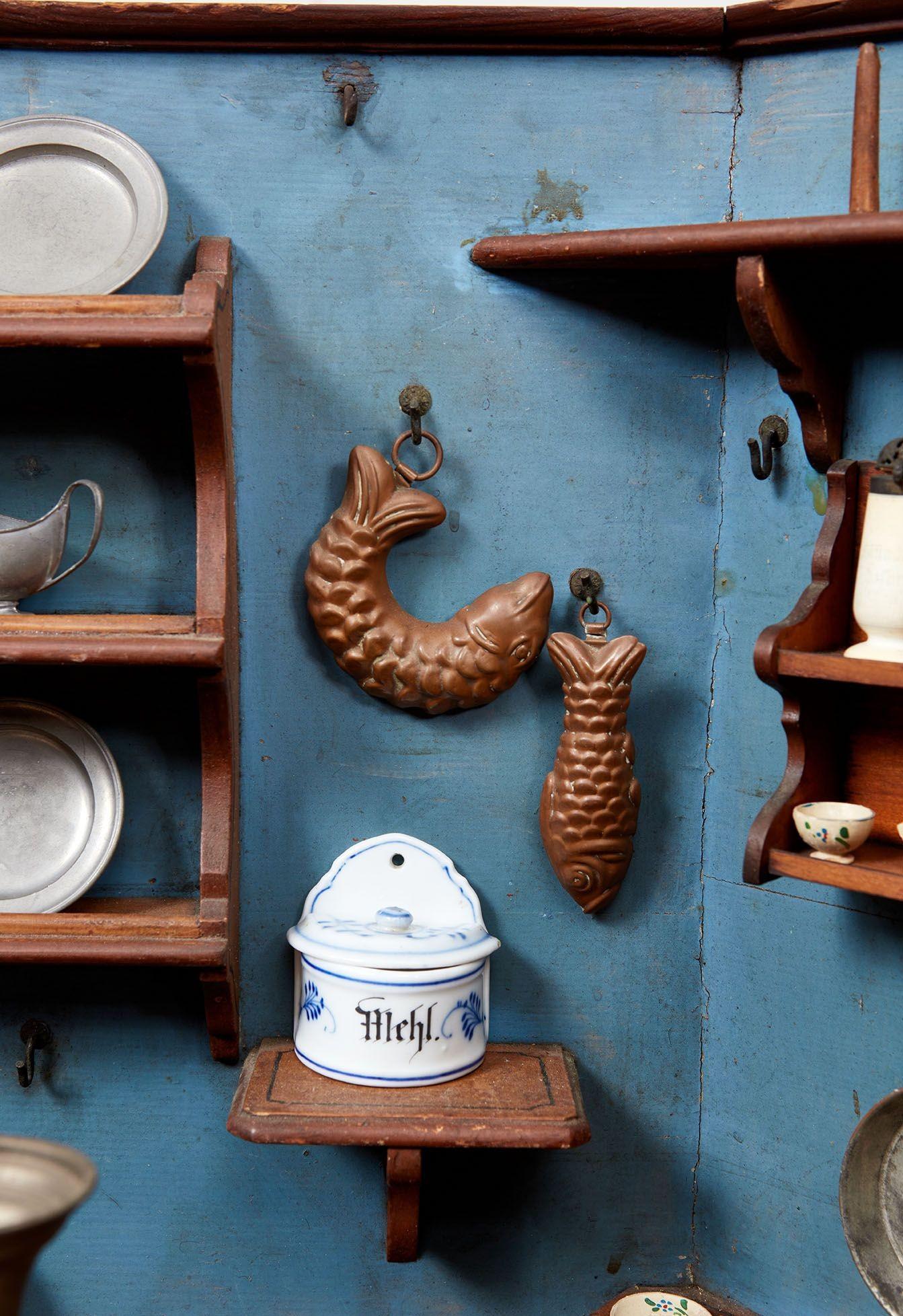 Wood Swiss Kitchen Diorama For Sale