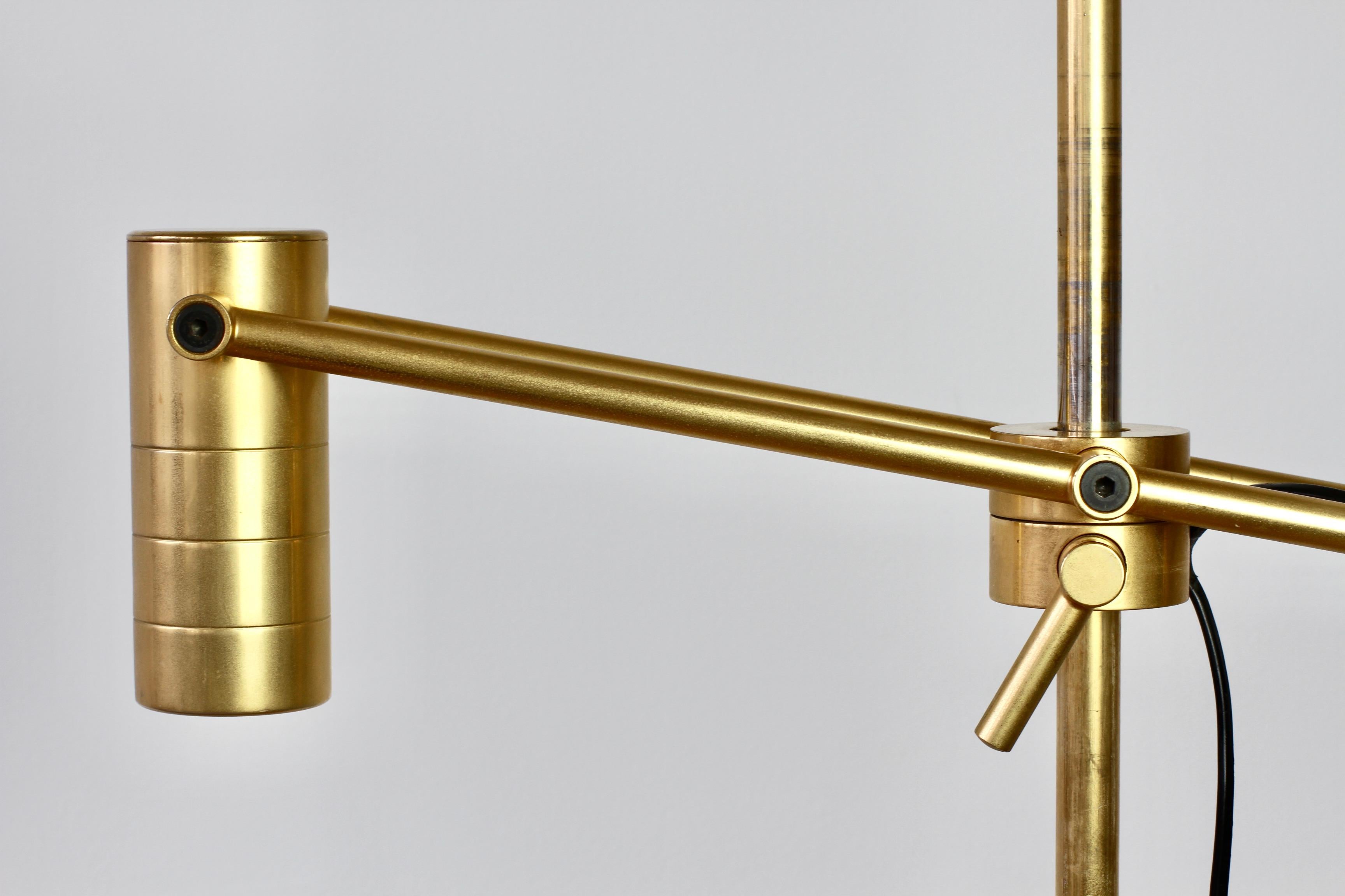 Swiss Lamps Gold Plated Brass Vintage Modernist 1970s Adjustable Floor Lamp  For Sale 8