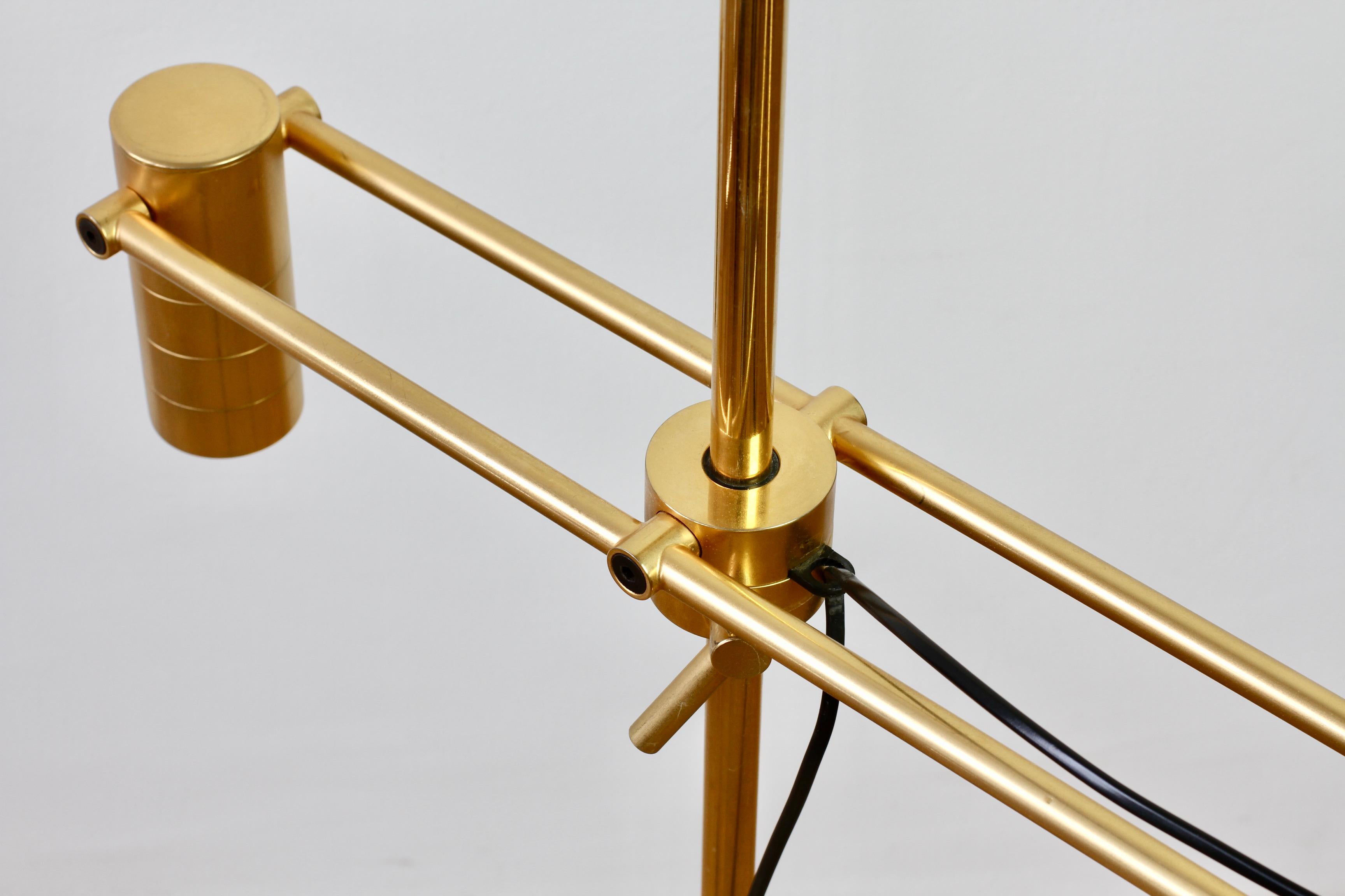 Swiss Lamps Gold Plated Brass Vintage Modernist 1970s Adjustable Floor Lamp  For Sale 9