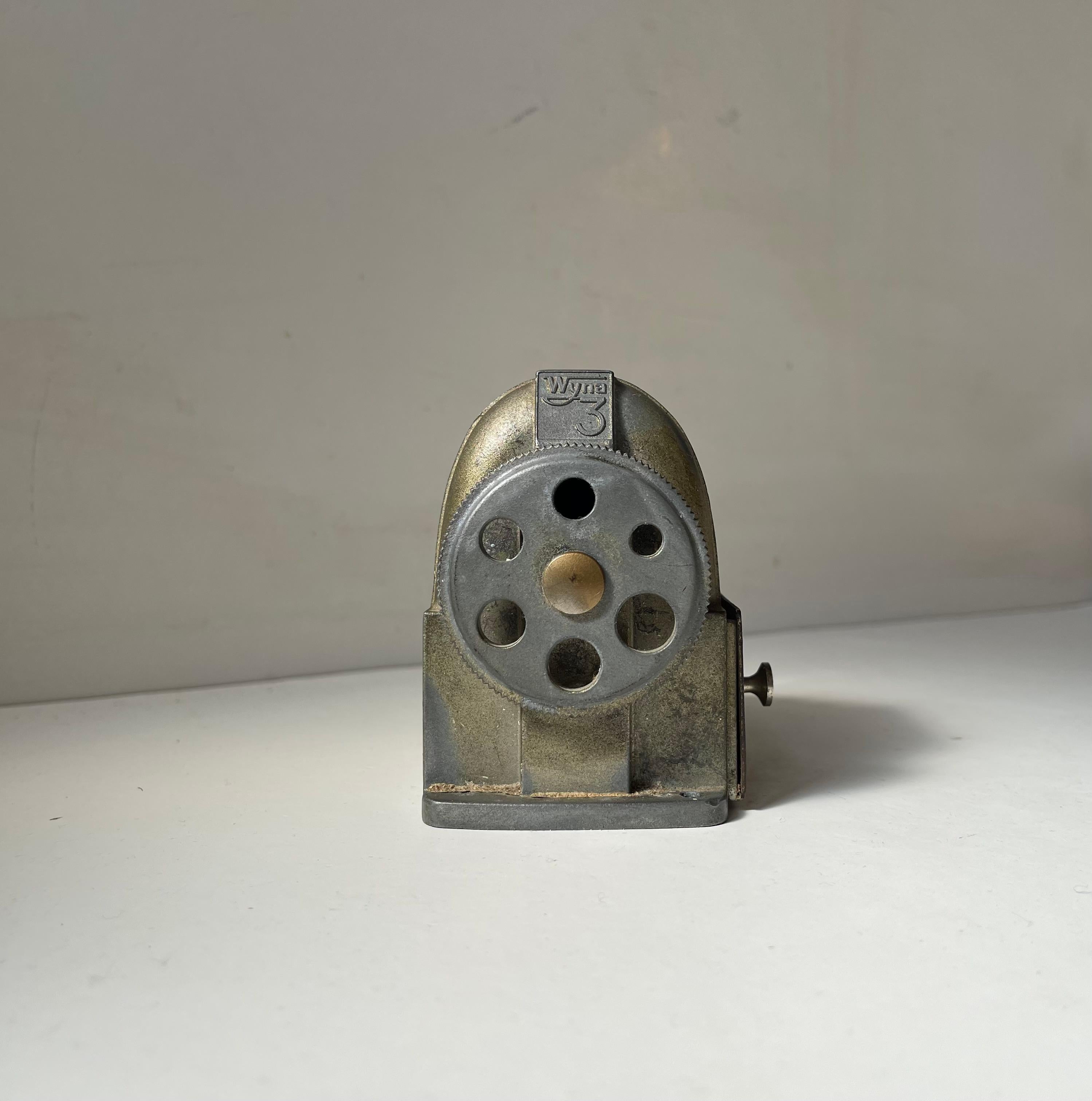 Metal Swiss Machine Age Mechanical Pencil Sharpener - Wyna 3, 1940s