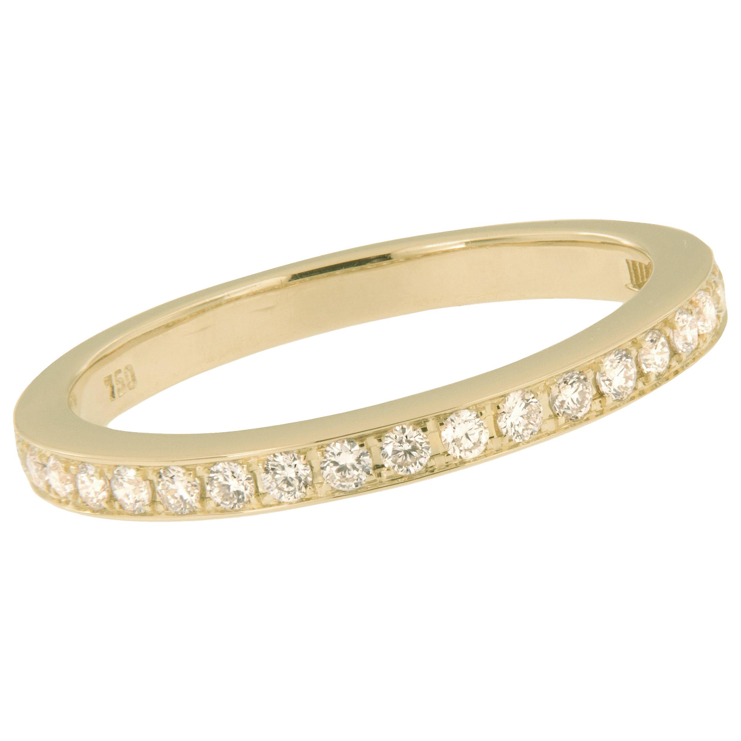 Schweizer hergestelltes Band aus 18 Karat Gelbgold und Diamanten