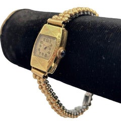 Swiss Made Rolled Gold Plate Art Deco Women's Watch by Gruen w/ Wristband