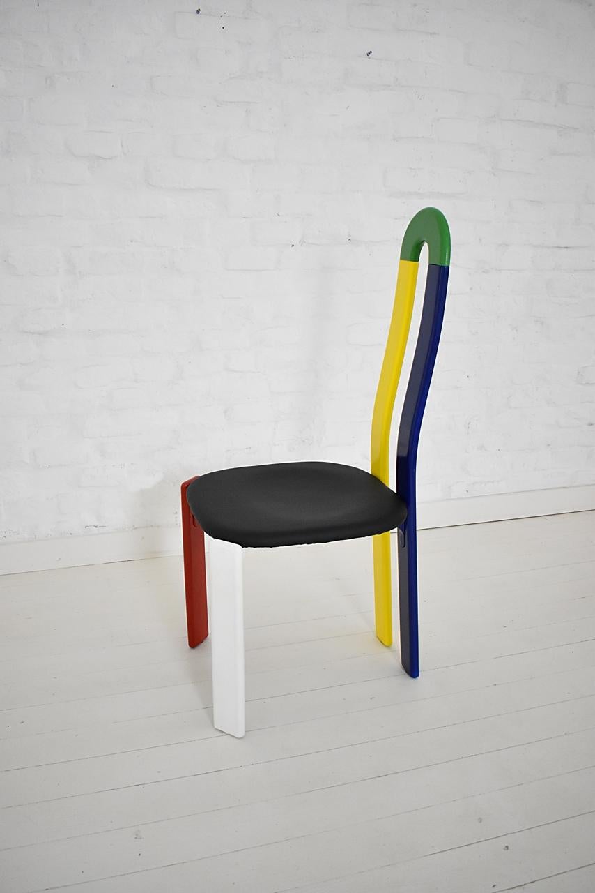 Modern Swiss Made Unique High-Backed Chair by Bruno Rey for Dietiker, 1970s