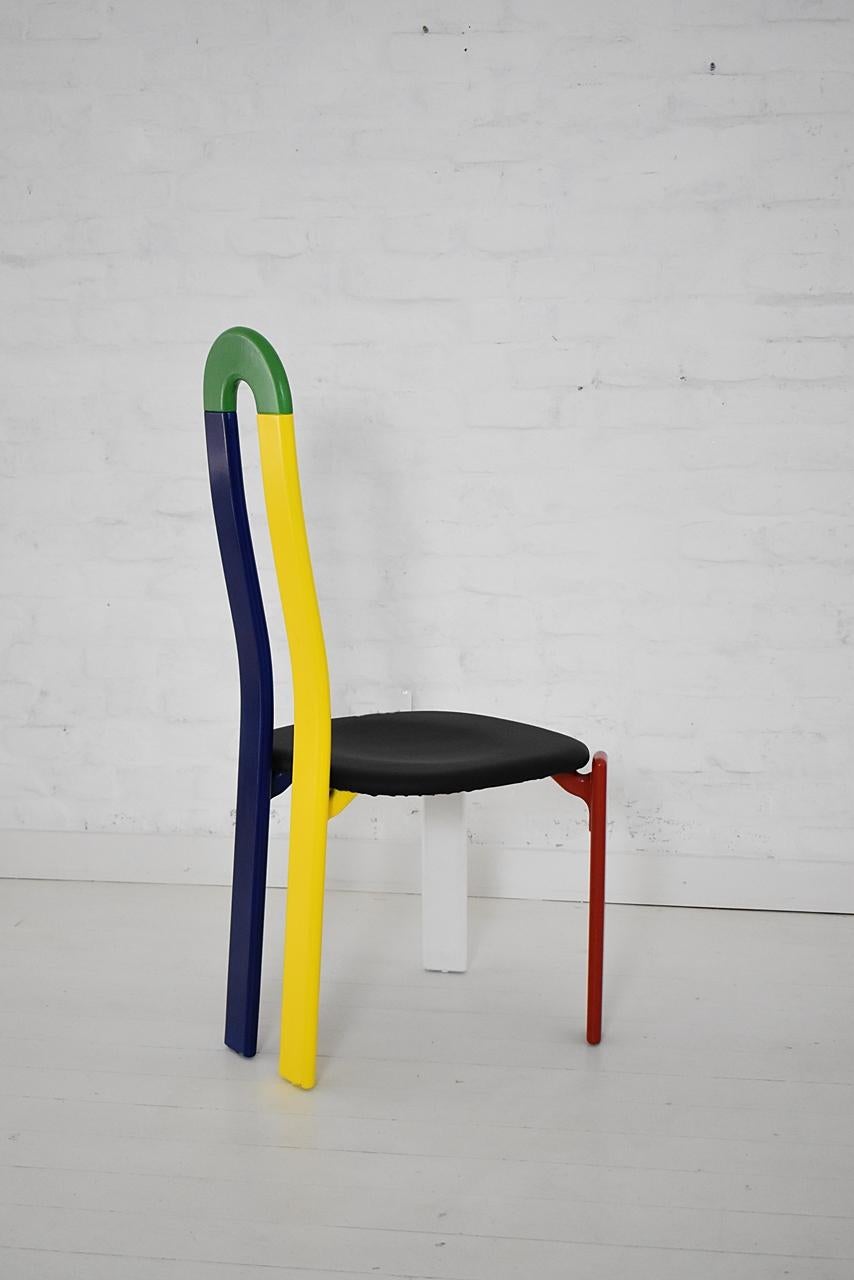 Painted Swiss Made Unique High-Backed Chair by Bruno Rey for Dietiker, 1970s
