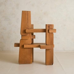 Swiss Mahogany Sculpture Attributed to Maurice Perrenoud, 1960s
