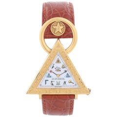 Swiss Masonic Triangular Wristwatch