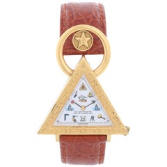 Montre-bracelet suisse triangulaire Masonique