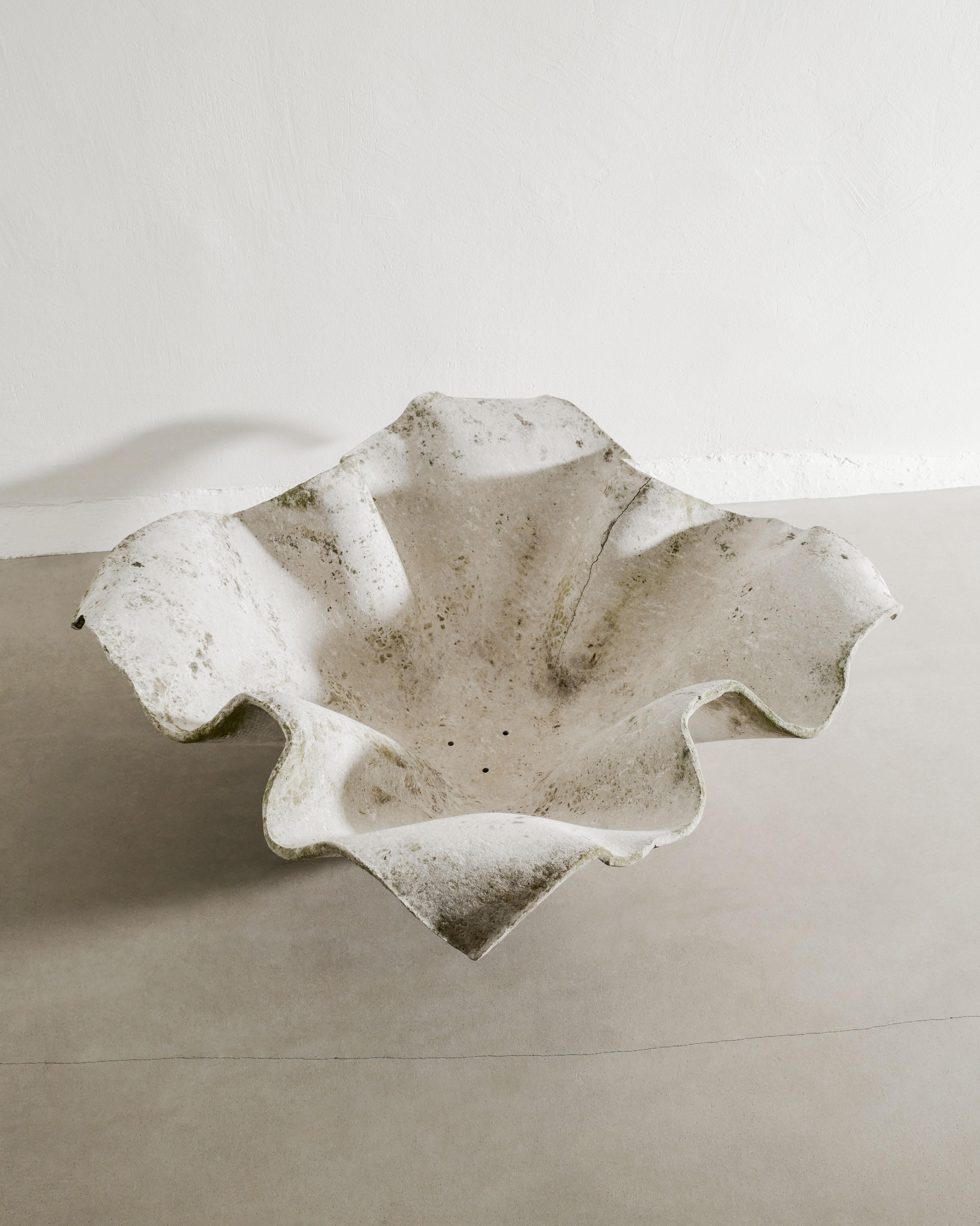 Mid-20th Century Swiss Mid Century Handkerchief Concrete Planter by Willy Guhl for Eternite AG For Sale