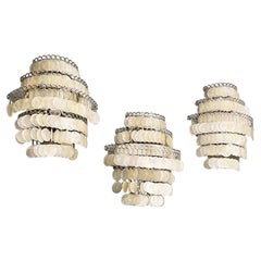 Swiss Mid-Century Metal and Glass Fun Appliques Verner Panton for Luber, 1960s
