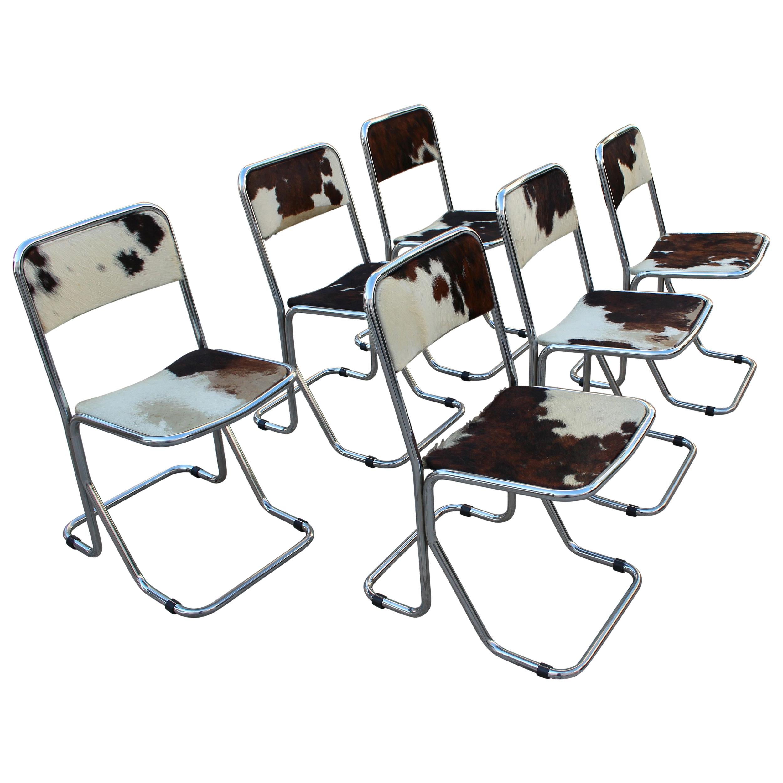 Swiss Mid-Century Modern Set of 6 Chairs