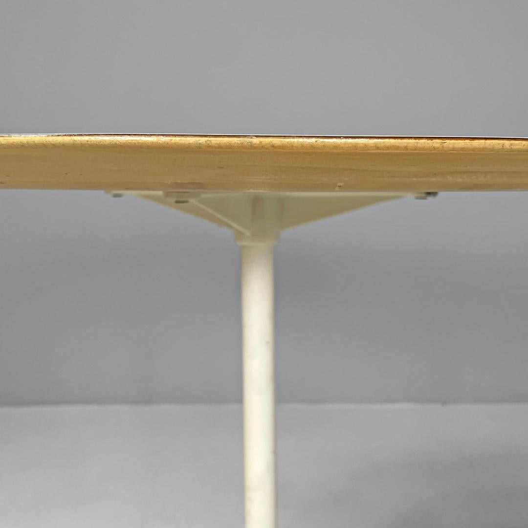 Swiss mid-century modern white laminate and metal coffee table by Vitra, 1960s For Sale 2