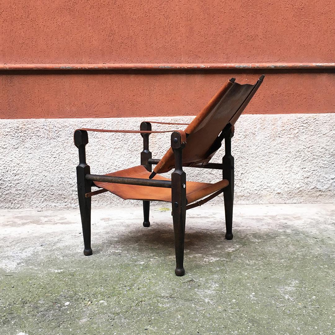American Colonial Swiss Mid-Century Safari Chair by Wilhelm Kienzle for Wohnbedarf, 1930s