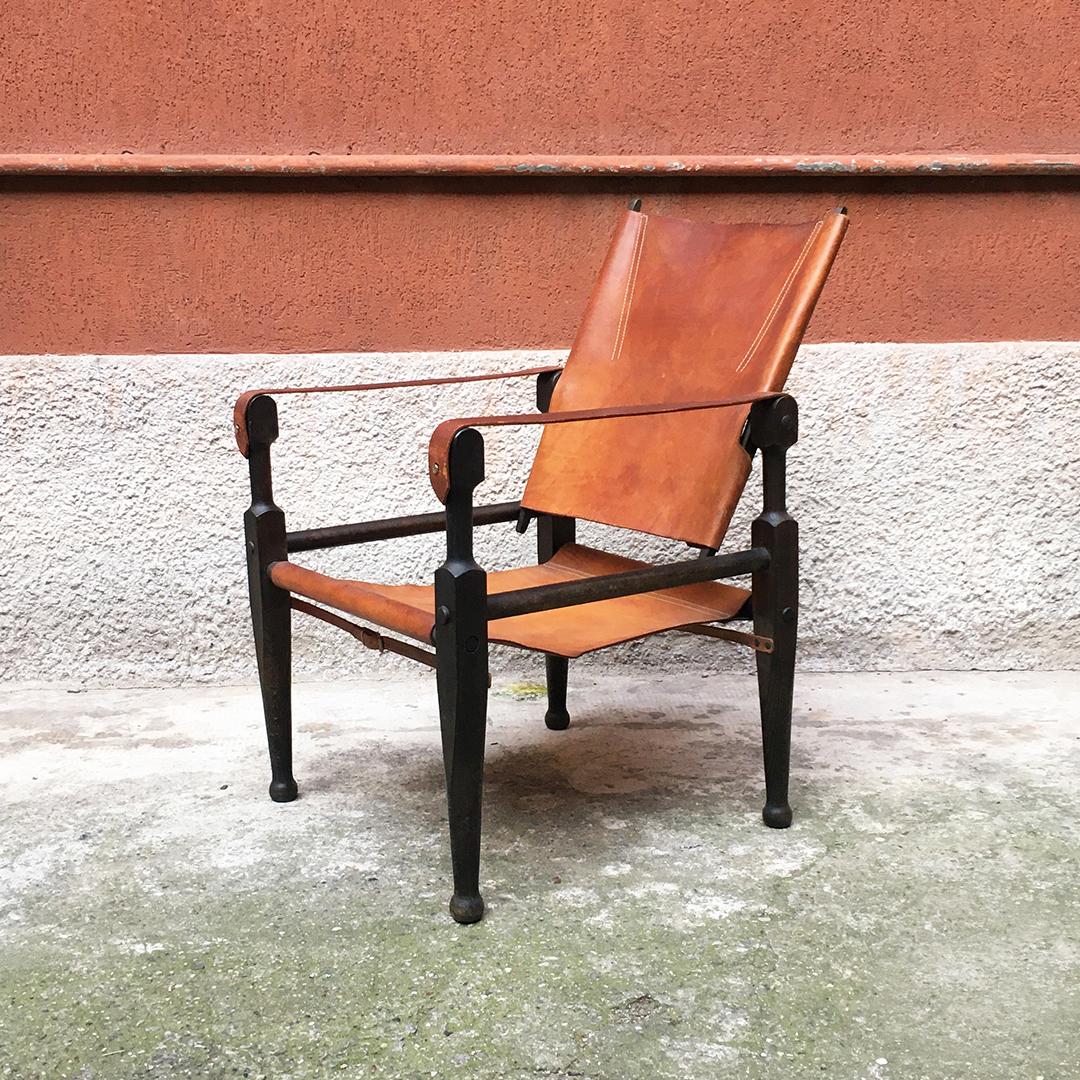 Swiss Mid-Century Safari Chair by Wilhelm Kienzle for Wohnbedarf, 1930s In Good Condition In MIlano, IT