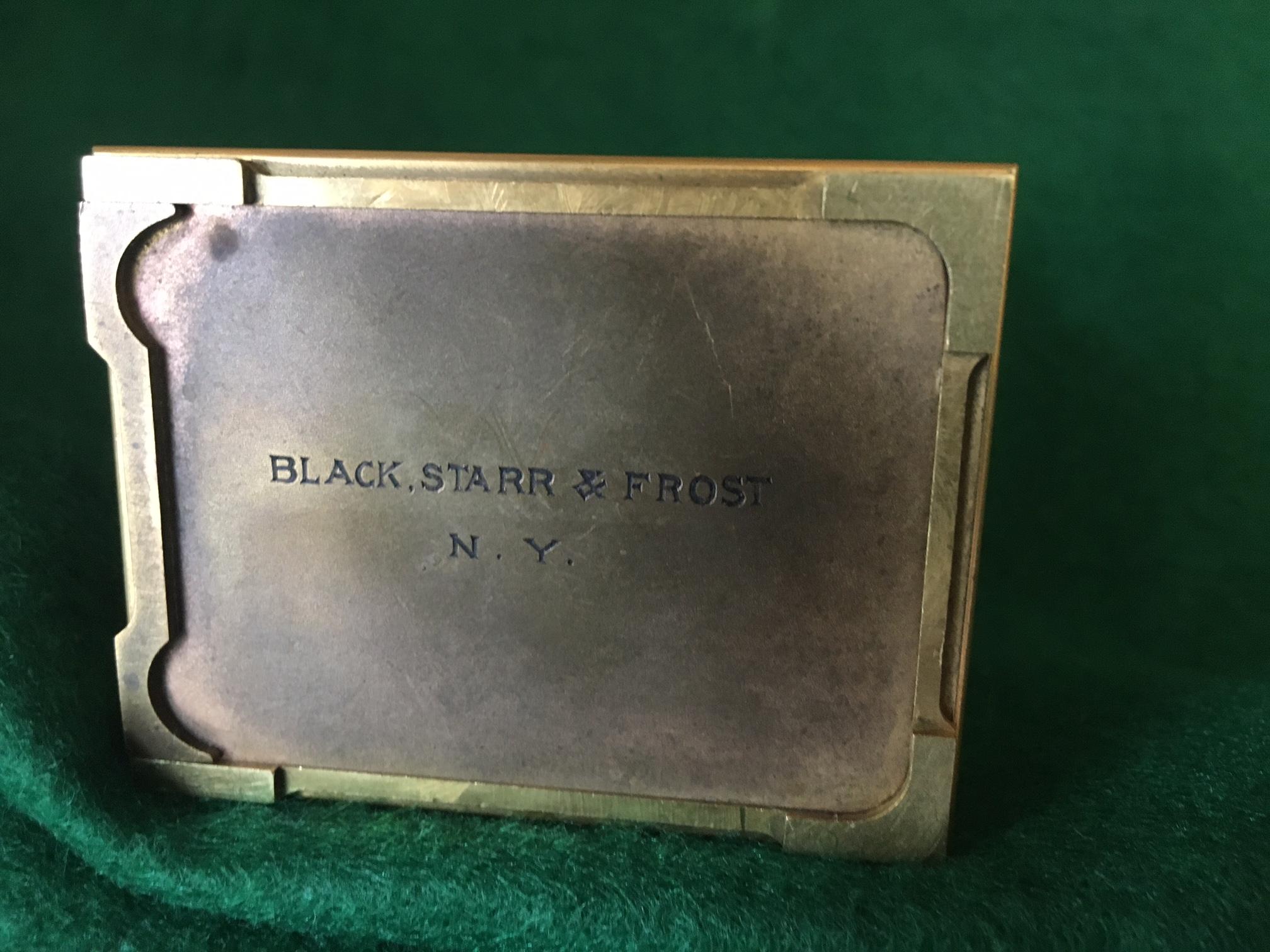 Bronze Horloge suisse miniature à sonnerie avec répétition poussée fr. Black Starr & Frost NY en vente