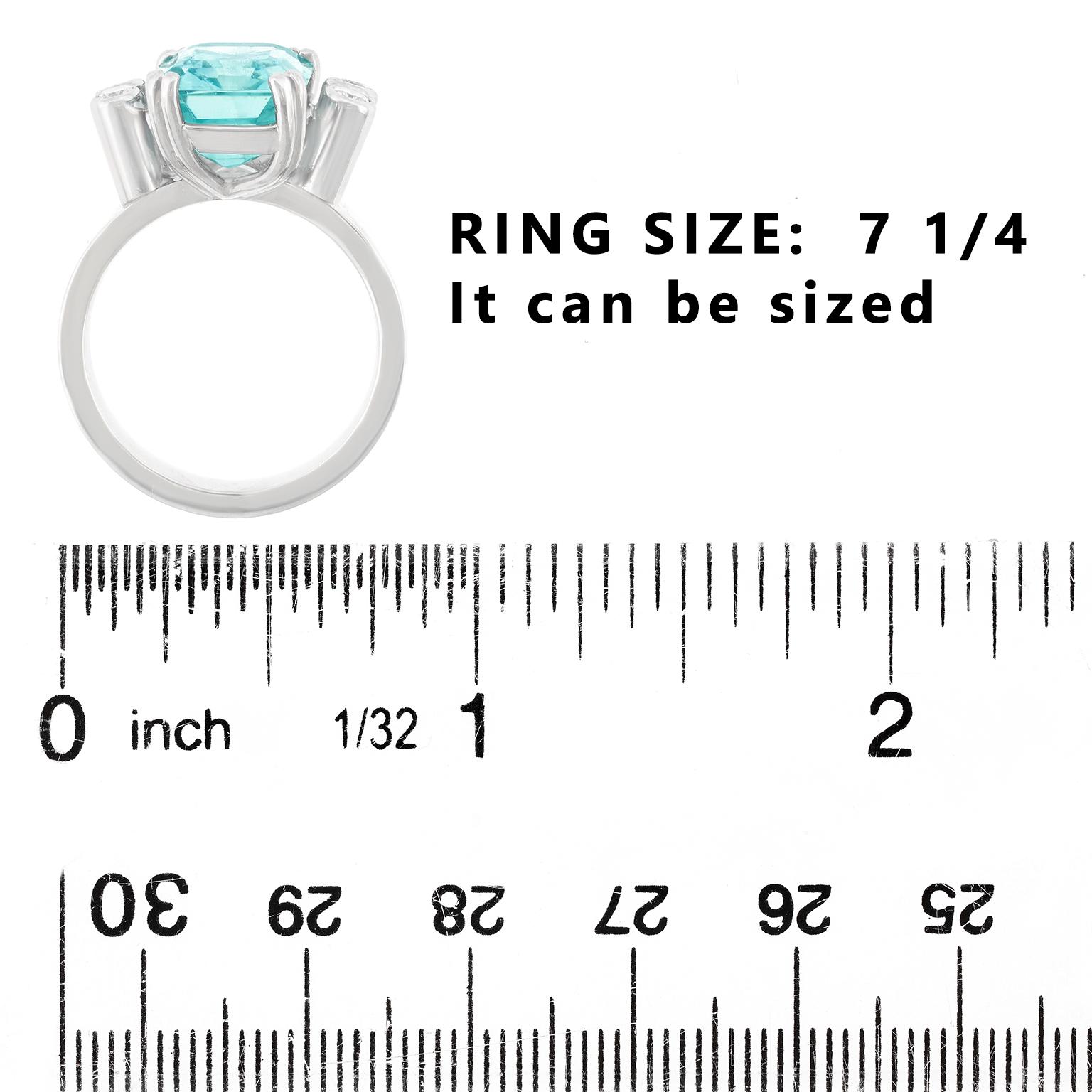 Women's Swiss Modern 8.0ct Aquamarine and Diamond Ring by Killer For Sale