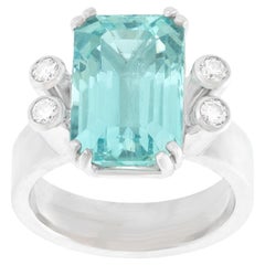 Schweizer Modern 8.0ct Aquamarin und Diamant Ring von Killer