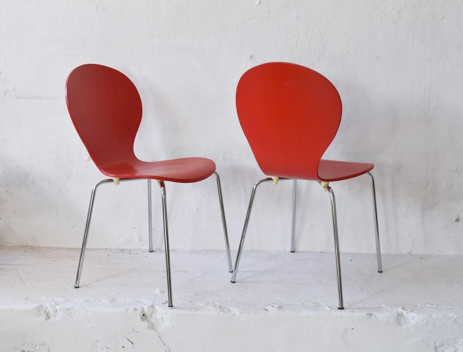 Silla moderna suiza de estilo escandinavo, años 90 Acero en venta