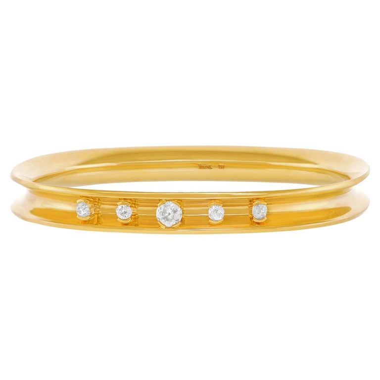 Swiss Modern Gold Bracelet by Trudel For Sale at 1stDibs | caratlane gold  bangles, guyana gold cricket band, modern gold bracelets
