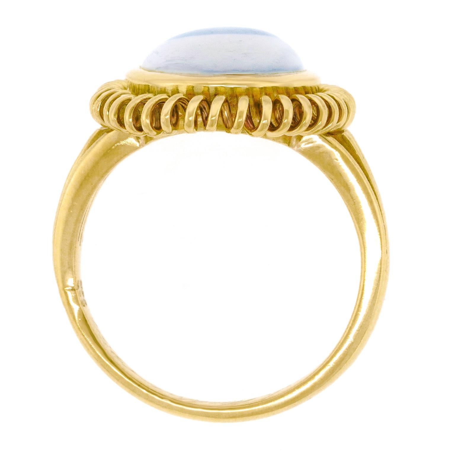 Swiss Modern Moonstone Ring, C1950s 5