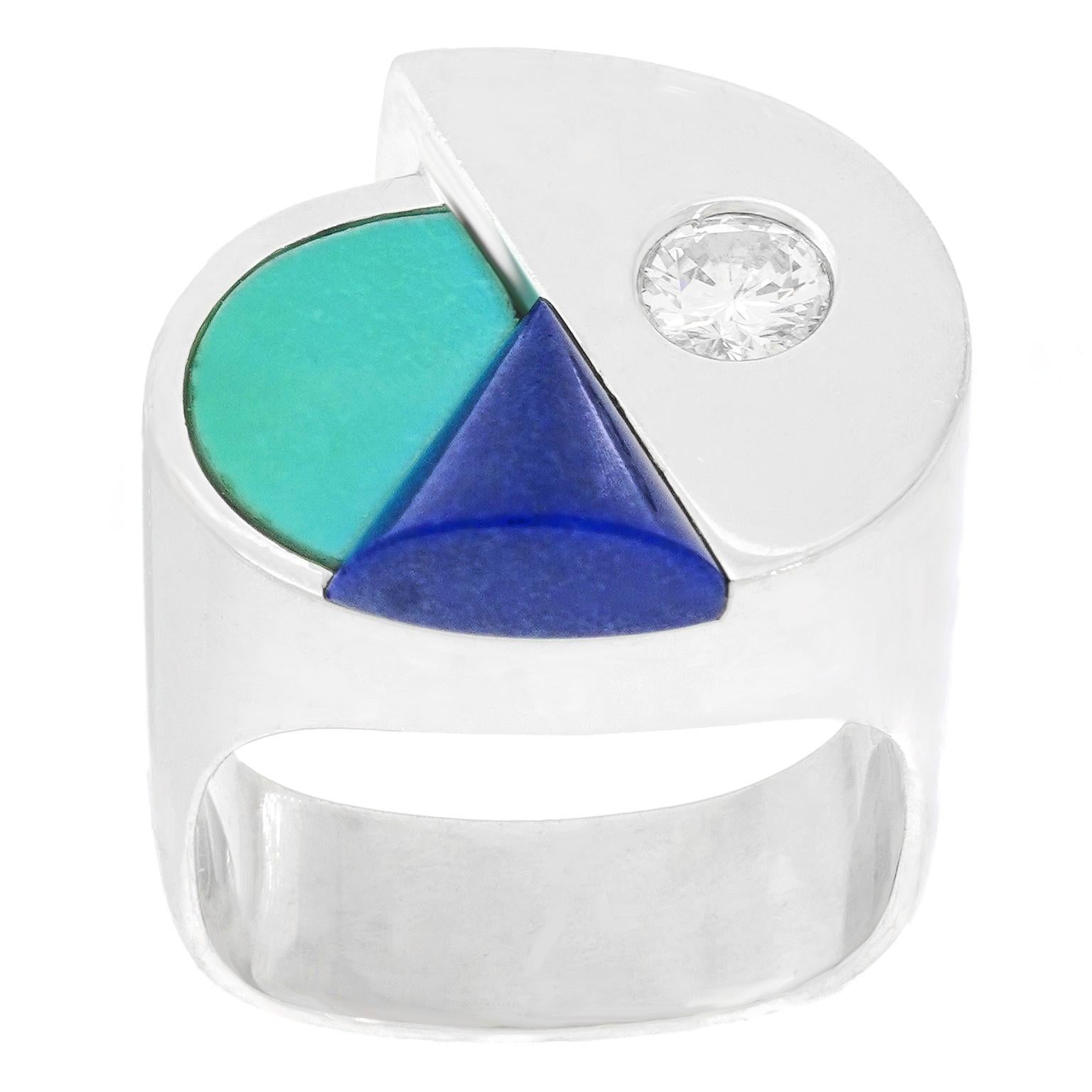 Moderniste Bague moderne suisse en vente