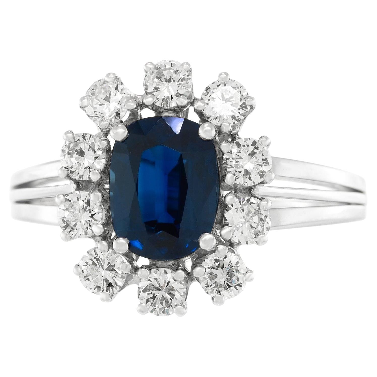Modern Victorian 14K Black Gold 4.0 CT Blue Sapphire Designer Engagement  Ring R217-14KBGBS. | Black Gold Ring