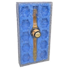 Used Swiss modern Watch Sparckling Life GZ902 by Swatch with plexiglass box, 1998