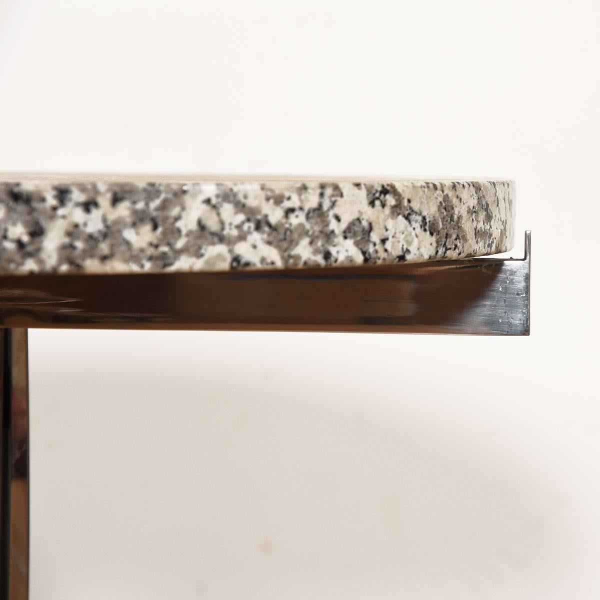Stone Swiss Modernist Alpha Side Table by Hans Eichenberger, 1970s For Sale