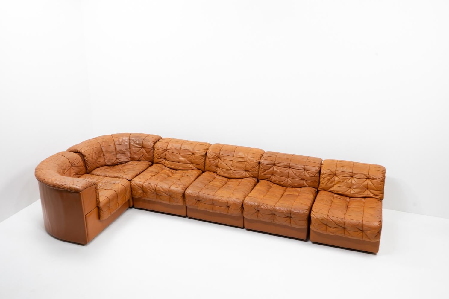 Late 20th Century Swiss Original Vintage De Sede DS-11 Modular Sofa, 1970s