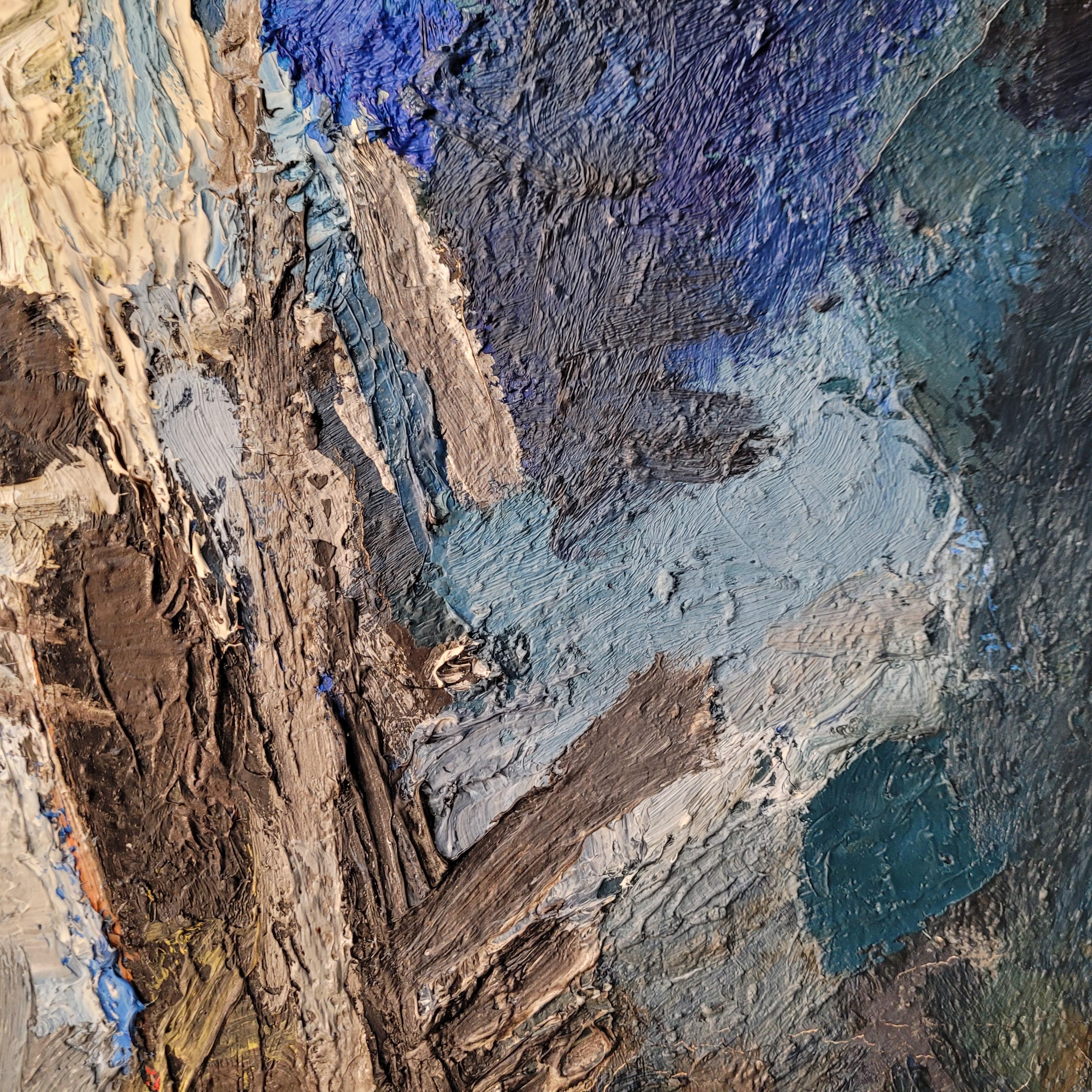 Schweizer Gemälde Bleu Die Schlacht von Salamine von Hugo Cleis, Abstraktion im Angebot 9