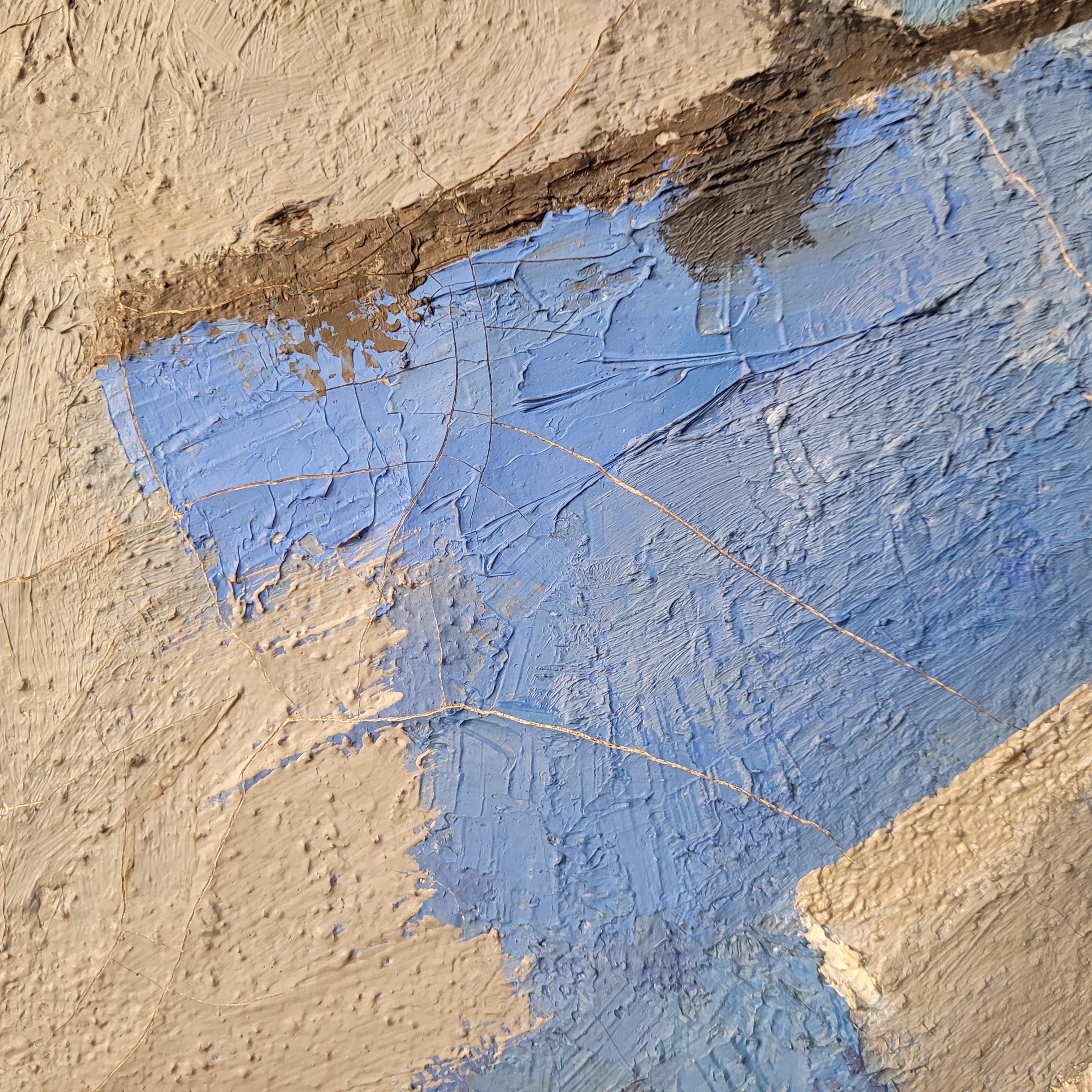 Schweizer Gemälde Bleu Die Schlacht von Salamine von Hugo Cleis, Abstraktion im Angebot 11