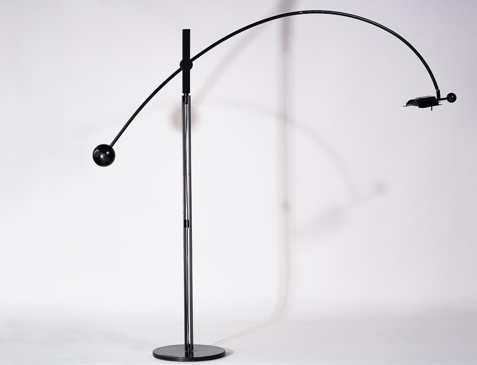20th Century Swiss Perfection, 1980/90s Floor Lamp, Model 8023 by Swisslamp International For Sale