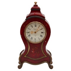 Vintage Swiss Prexim Hand Painted Wind-Up Alarm Clock 15 Jewels Swiss made