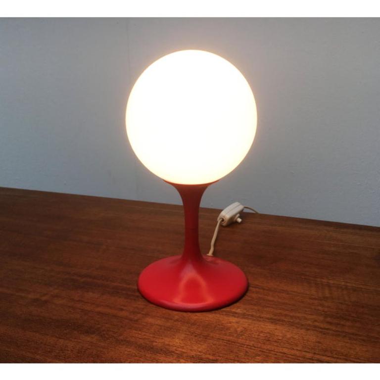 Metal Swiss Space Age Table Lamp by E.R. Nele for Temde, 1960s For Sale