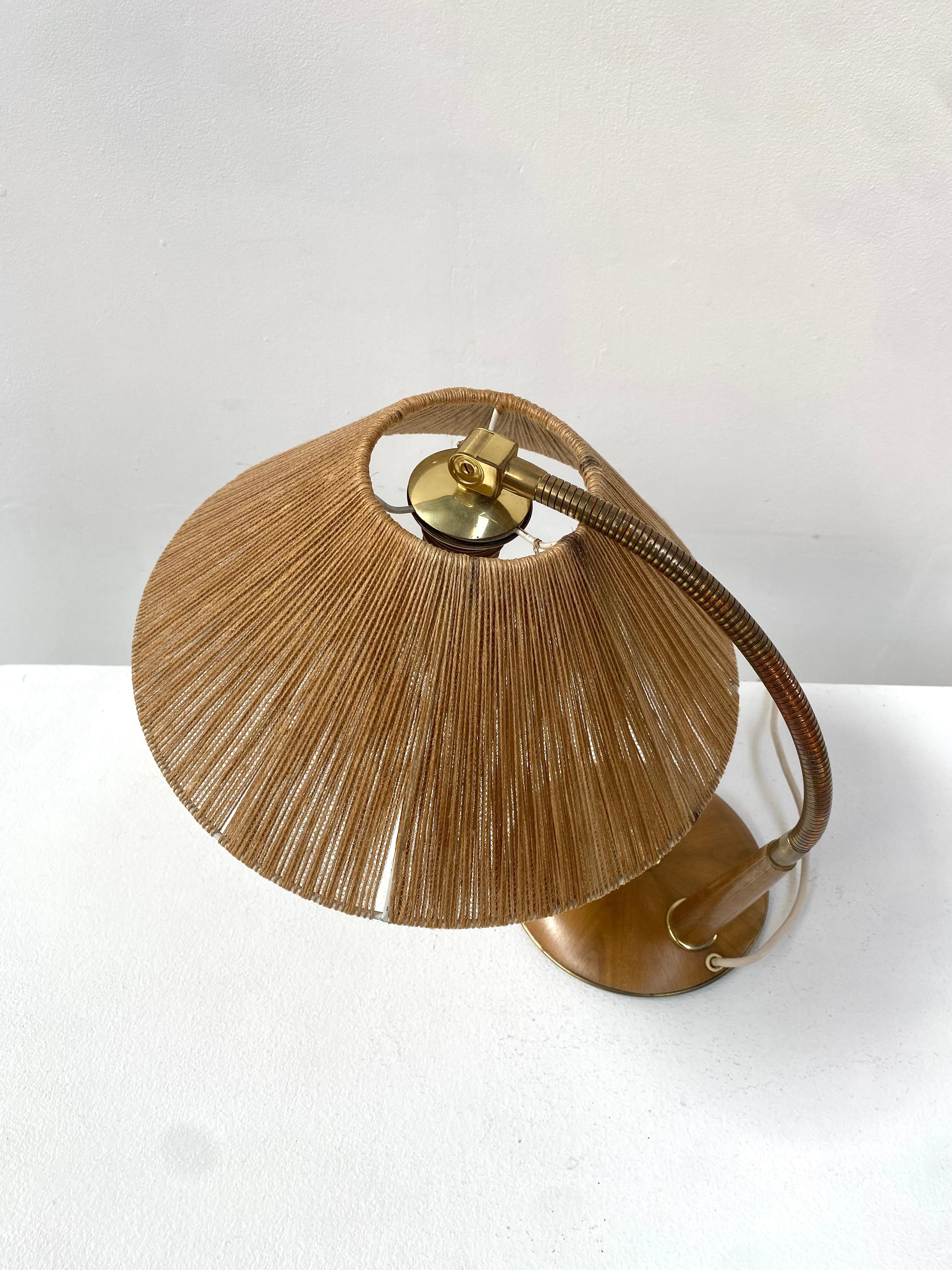 Swiss Teak Table Lamp,  Mod. 2655,  by Frits Muller for Temde Leuchten, 1970s. For Sale 3
