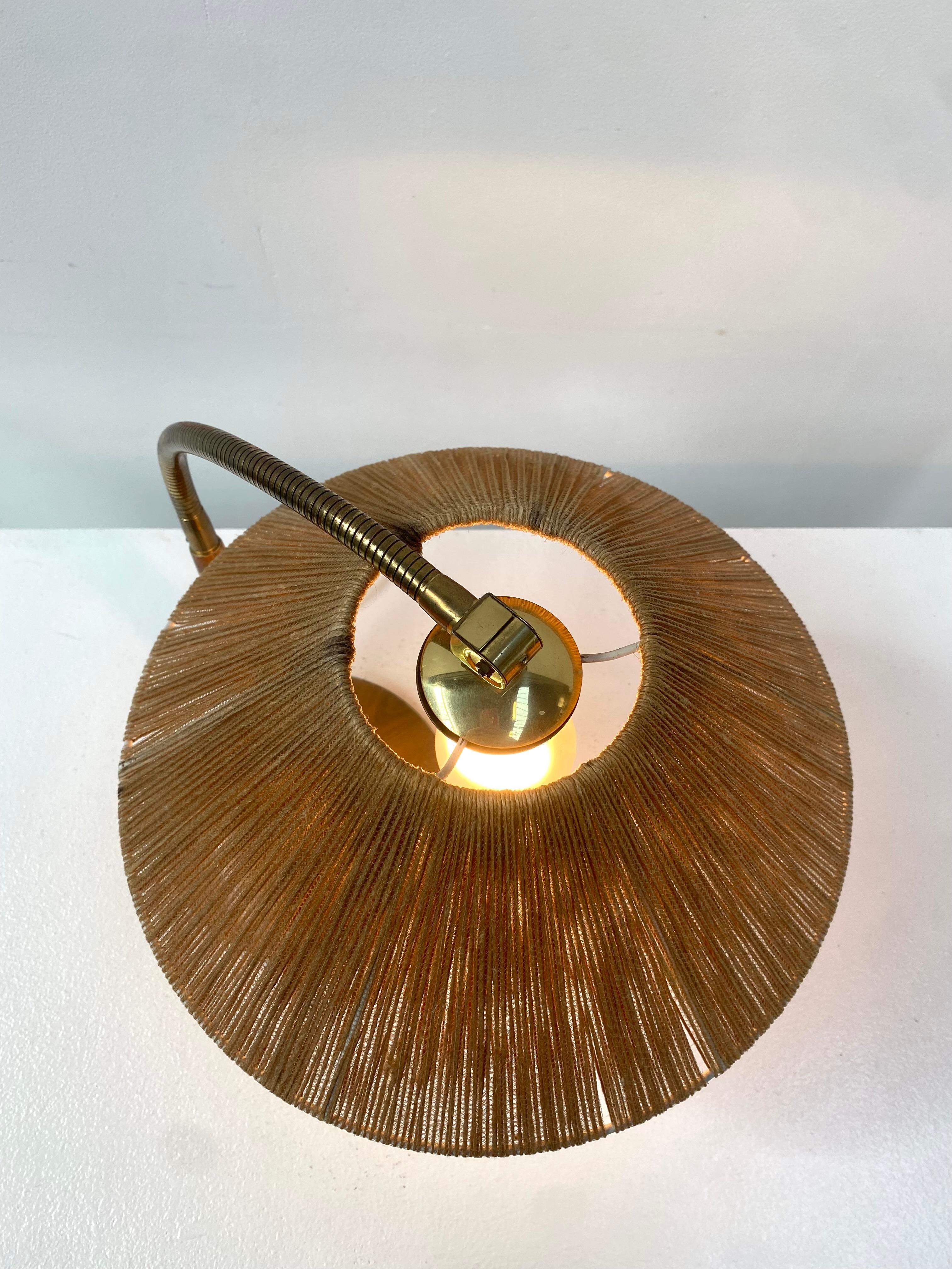 Mid-Century Modern Swiss Teak Table Lamp,  Mod. 2655,  by Frits Muller for Temde Leuchten, 1970s. For Sale