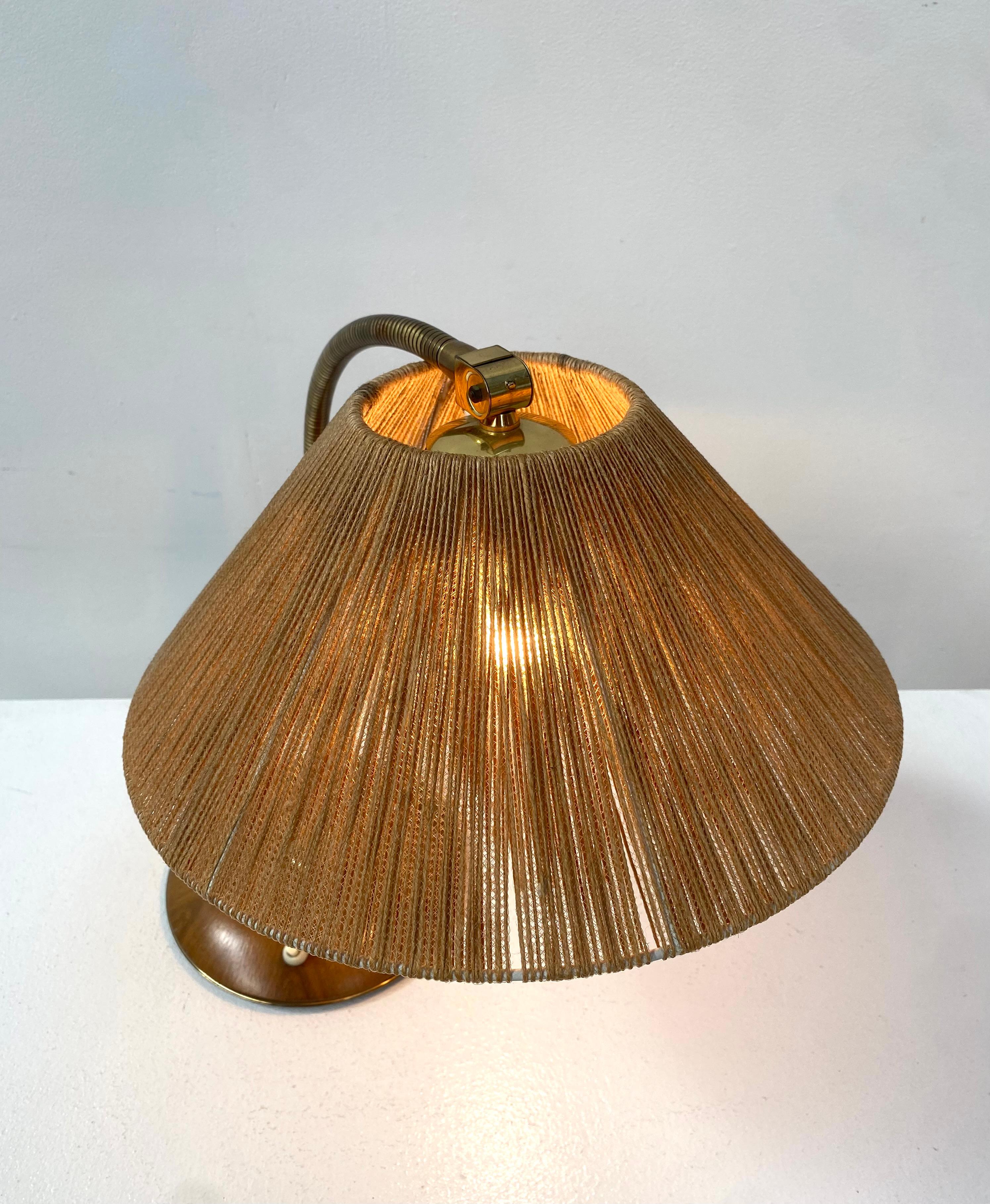 Swiss Teak Table Lamp,  Mod. 2655,  by Frits Muller for Temde Leuchten, 1970s. For Sale 1