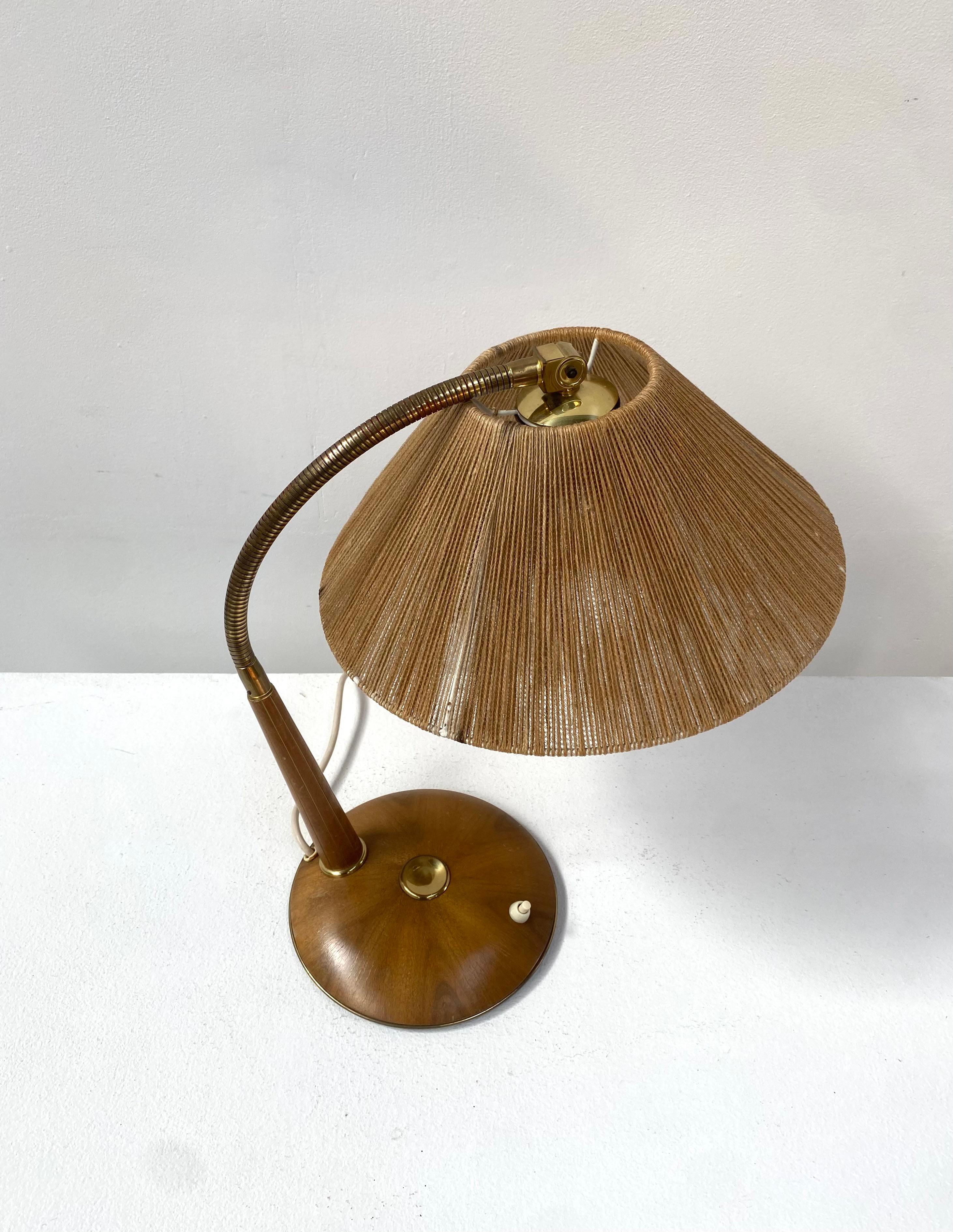Swiss Teak Table Lamp,  Mod. 2655,  by Frits Muller for Temde Leuchten, 1970s. For Sale 2